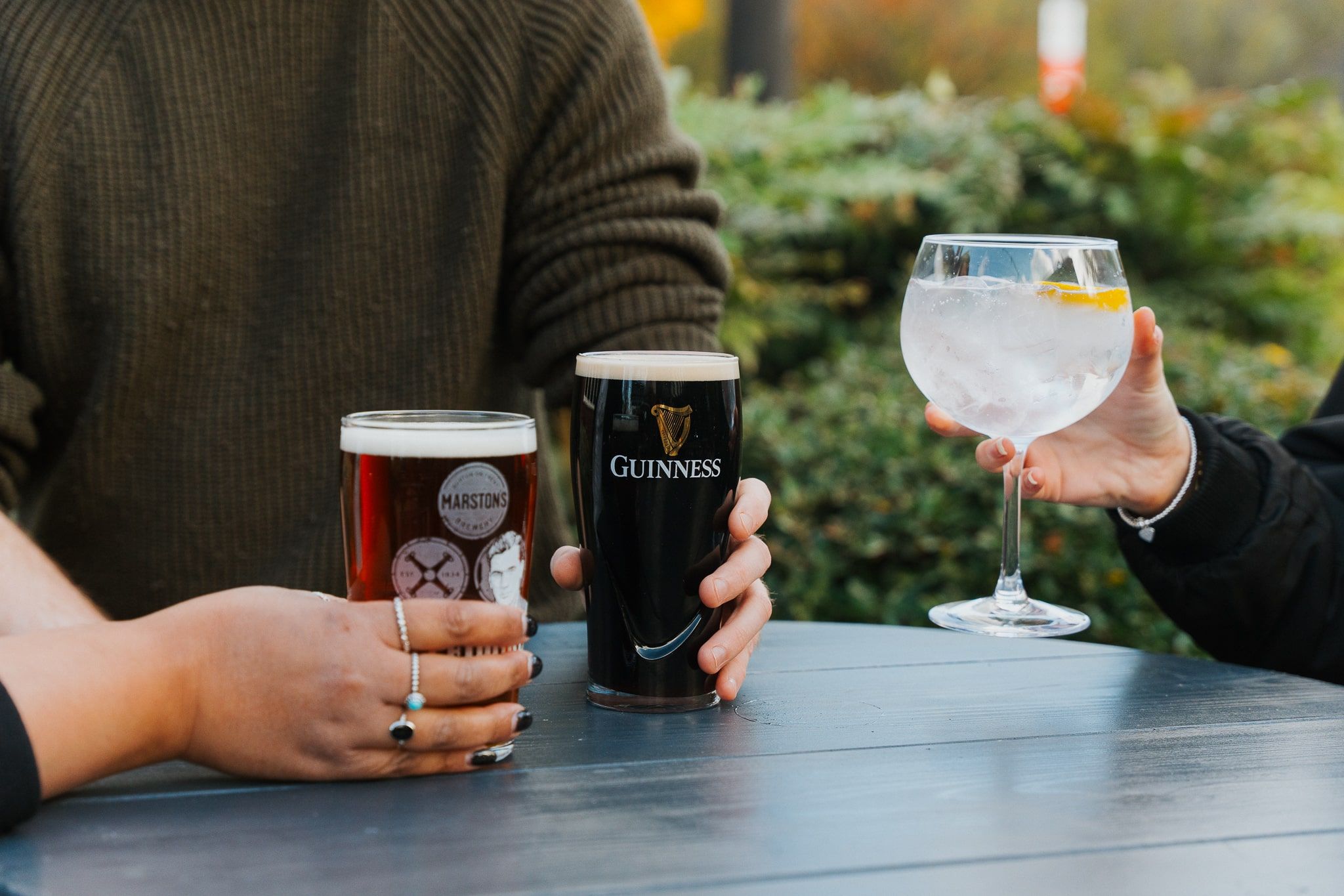 Pub beer garden at The Little Owl Drink in the great outdoors with us